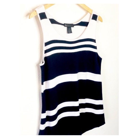 Lane Bryant Black and White Striped Sweater Vest - Picture 4 of 4